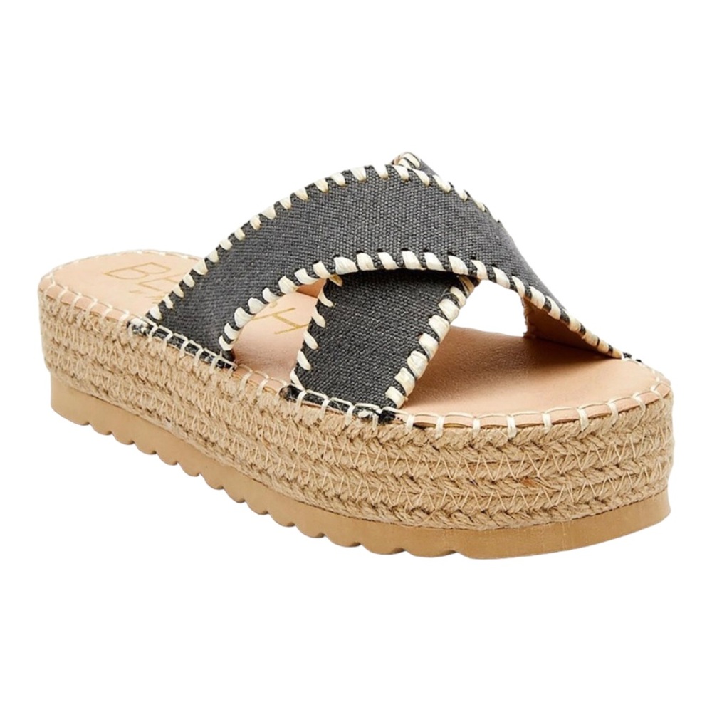 BEACH BY MATISSE OASIS ESPADRILLE SANDALS TAN AND GRAY SIZE 8